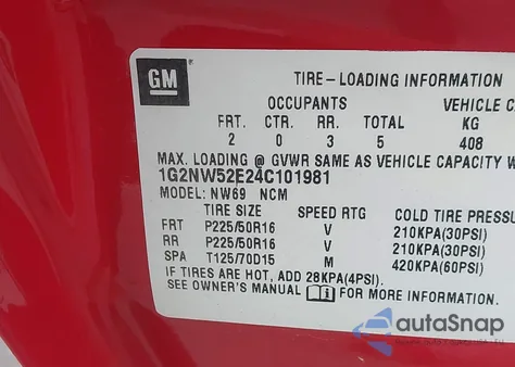 2004 Pontiac Grand Am Gt z USA, uszkodzony, nr VIN 1G2NW52E24C101981